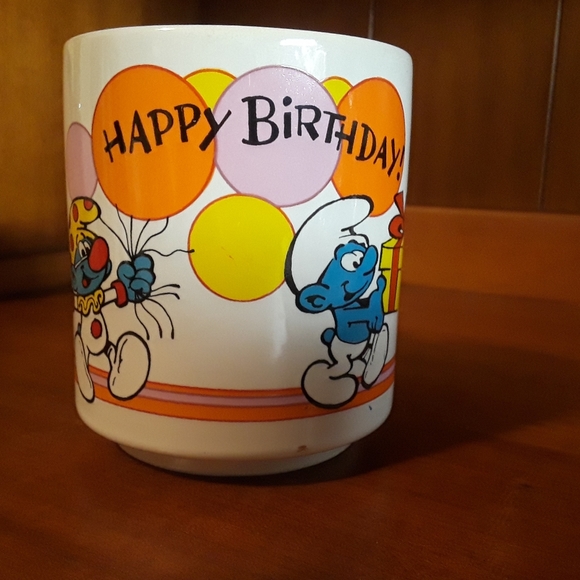 1981 Smurf Happy Birthday coffee mug - Picture 2 of 6